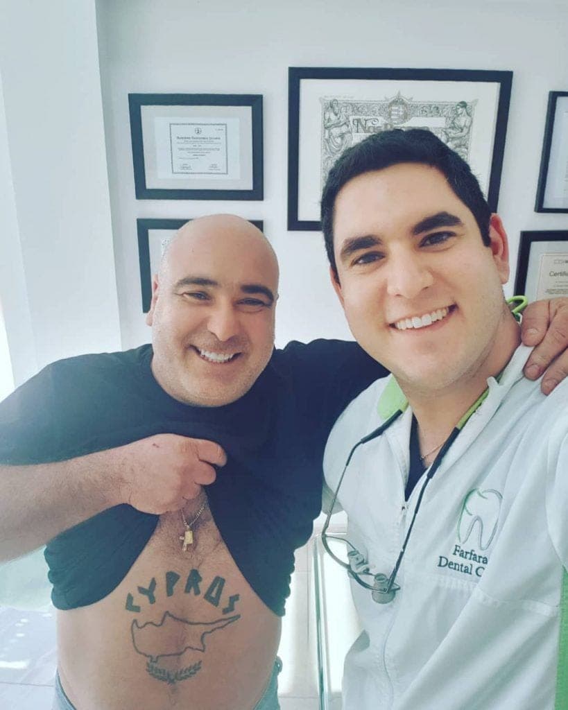 Happy patient with a confident smile after visiting Farfaras Dental Clinic